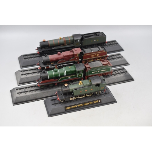 599 - Collection of Four Model Steam Trains From Various District Lines, ' No 1014, 'County of Glamorgan (... 