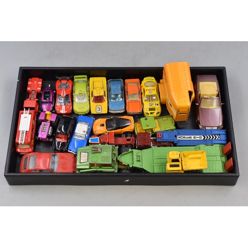 603 - Mixed tray of Playworn Toy Vehicles to include Corgi, and more .