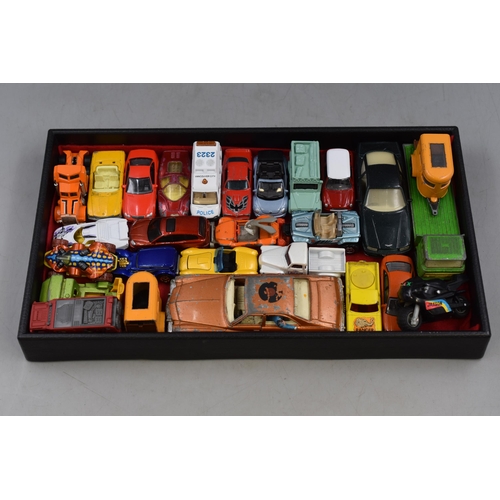 604 - Mixed tray of Playworn Toy Vehicles to include Corgi, and more