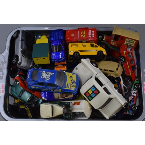 606 - Mixed Lot of Vintage Playworn Toy Vehicles to include Corgi, and more