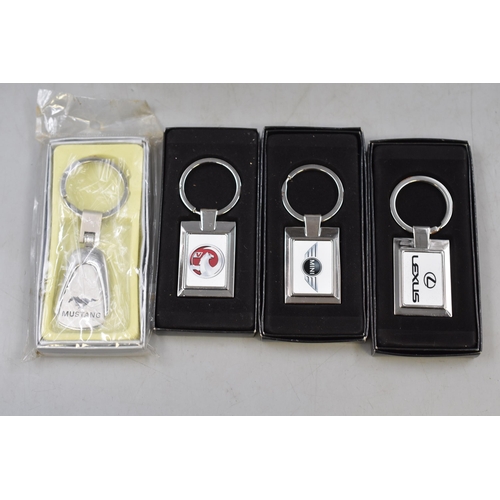 259 - Mixed Selection of New Boxed Keyrings to include Porsche, Audi and more