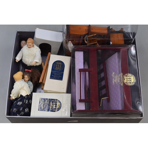 618 - Mixed Selection of The Doll House Emporium Items Including Doll house Figures, Bunk Bed, Folding Cha... 