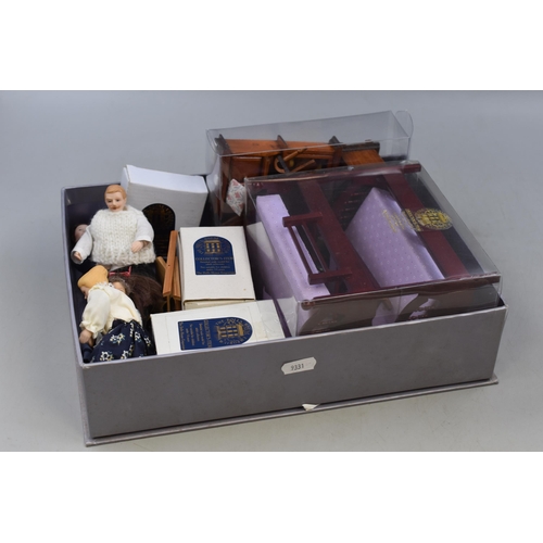 618 - Mixed Selection of The Doll House Emporium Items Including Doll house Figures, Bunk Bed, Folding Cha... 