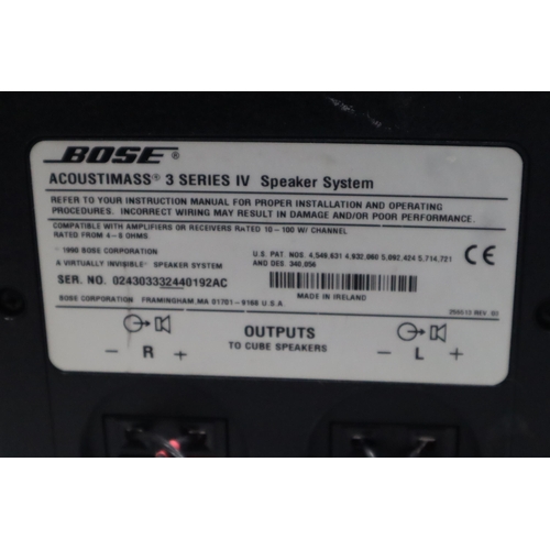 634 - Bose Acoustimass 3 Series Speaker complete with Speaker Wires