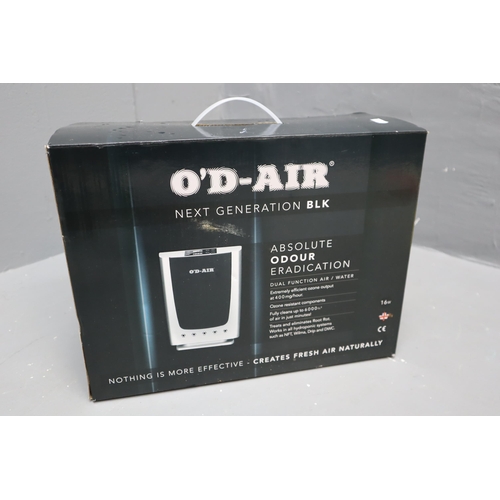 635 - A Boxed O'D-Air Next Generation BLK Absolute Odour Eradication Air Purifier, Powers on When Tested