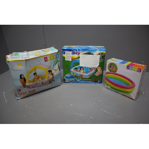 636 - Three Childrens Paddling Pools in Box (Unchecked)