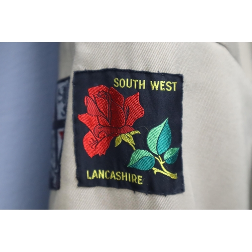 645 - South West Lancashire Explorer Scout Long Sleeve Shirt size 15 1/2 and A Beret