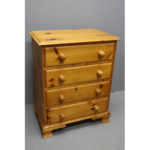 668 - Pine four drawer chest measures 25