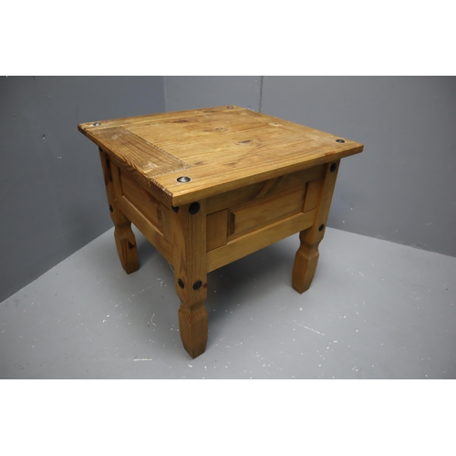 672 - A Heavy Wooden Thakat Style Coffee Table, Approx 23