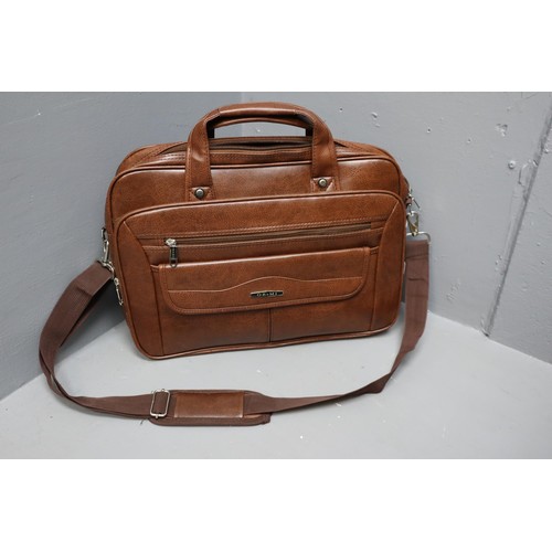 675 - OR & MI Expandable Briefcase with Shoulder Strap