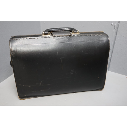 676 - Vintage Real Leather Briefcase