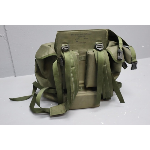 677 - British Military Canvass Radio Back Pack (Bag Detector (N A I A L)