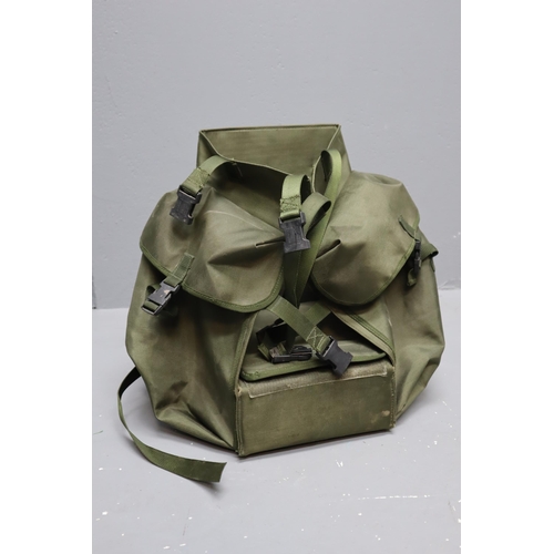 677 - British Military Canvass Radio Back Pack (Bag Detector (N A I A L)