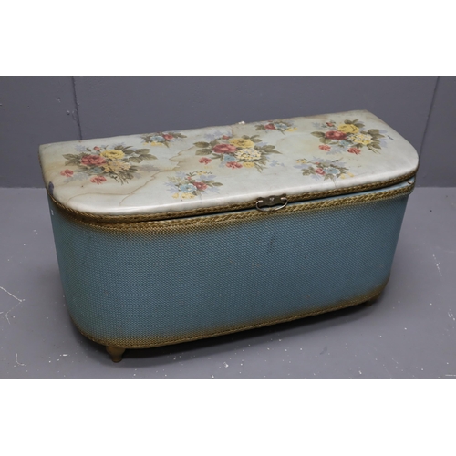 706 - A Vintage Floral Rattan Bedding Box, Approx 16