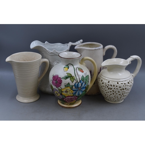 708 - Selection of Jugs to include Portmeirion, Tuscan, Crown Ducal and more