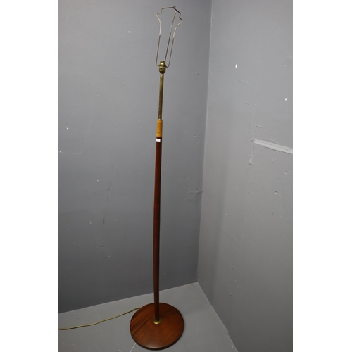 710 - Wooden standard lamp 62