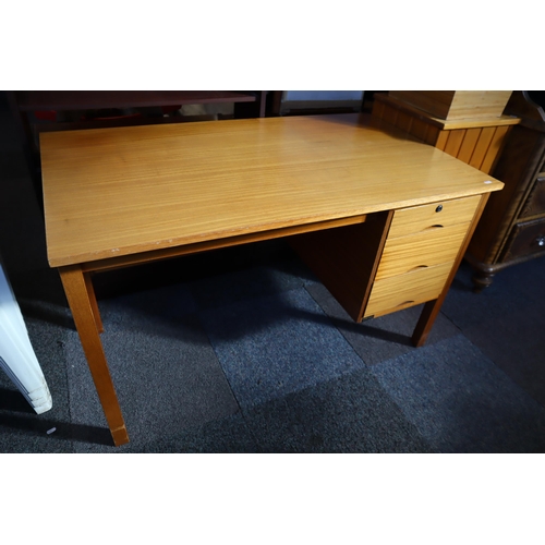 725 - Mid Century Derek Hart Three Drawer Desk in Teak approx 47