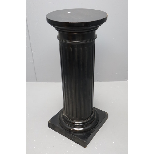 736 - A Large Dark Wood Column Pedestal, Approx 40