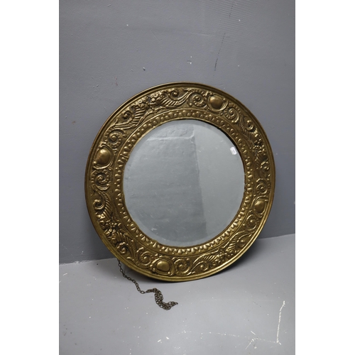 747 - Large Vintage Decorated Port Hole Mirror (approx. 25”)