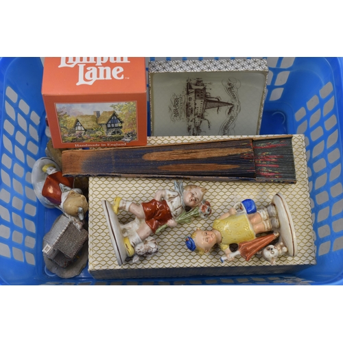 857 - Mixed Selection of items including Porcelain Figurines, Lilliput Lane Miniature House and More