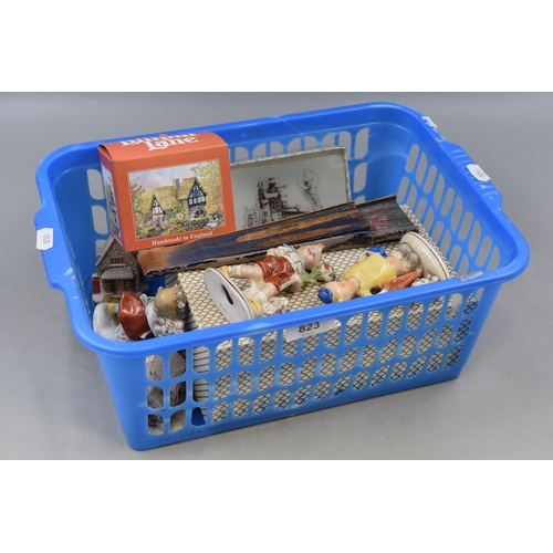 857 - Mixed Selection of items including Porcelain Figurines, Lilliput Lane Miniature House and More