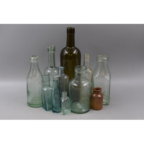 862 - Selection of 11 Vintage Glass including James Ratcliffe, Bradford, Worcester Lewis & Company, an... 