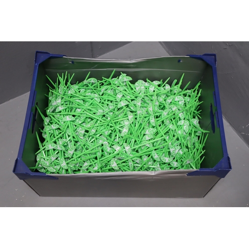 868 - Very Large Selection of Plastic Green Cocktail Sticks