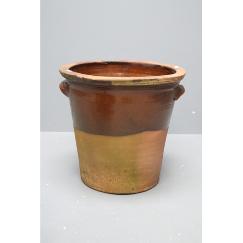 765 - Large Terracotta Glazed Pot (16” x 16.5”)