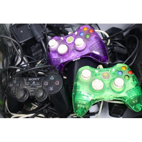 875 - Mixed Lot of Gaming items to include a 360 Console, Controllers, Sony Controllers, Kinect Sensor, Ga... 