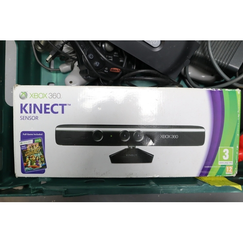 892 - Mixed Lot of Gaming items to include a 360 Console, Controllers, Sony Controllers, Kinect Sensor, le... 