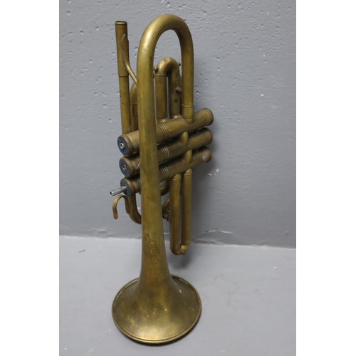 909 - Mixed Selection of Brass items to include Trumpet, Lamp and more