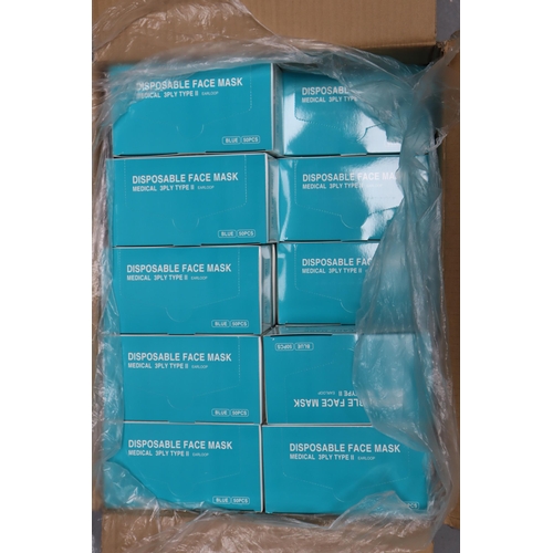 910 - Large Collection of Brand New Disposable Medical 3 Ply Face Mask