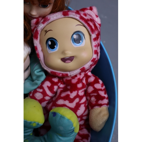 928 - Childrens Soft Toys/Dolls to Include Frozen Characters, Cocomelon, Bing and More also a Childs Puddl... 