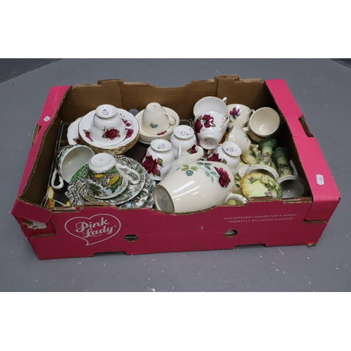 931 - Mixed Lot to include Boxed Torte Plate, Bedroom Set and a Selection of Cups and Saucers. Includes Ro... 