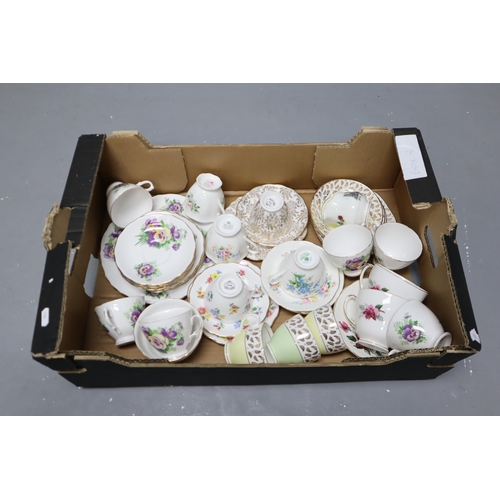 932 - Large Mixed Selection of Cups and Saucers to include Duchess and Royal Vale