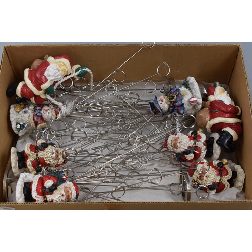 853 - Large Mixed Selection of Santa Christmas Card Holders