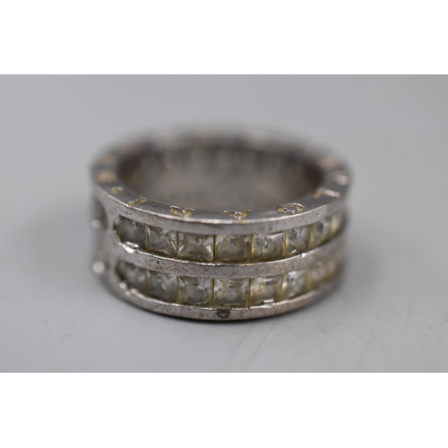 10 - High End Designer Silver 925 Bvlgari Ring Size 