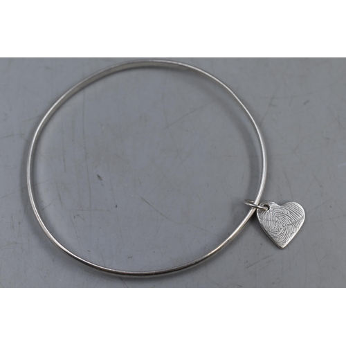 51 - Silver 925 Bracelet with Heart Pendant