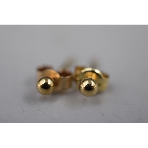 54 - Pair of Small 9ct Gold Stud Earrings