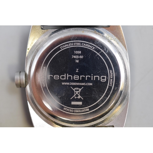 83 - Redherring Divers Style Watch Ticking Away Nicely New Battery fitted