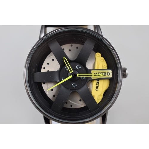 84 - A Meibo Car Brake Disc Gents Quartz Watch