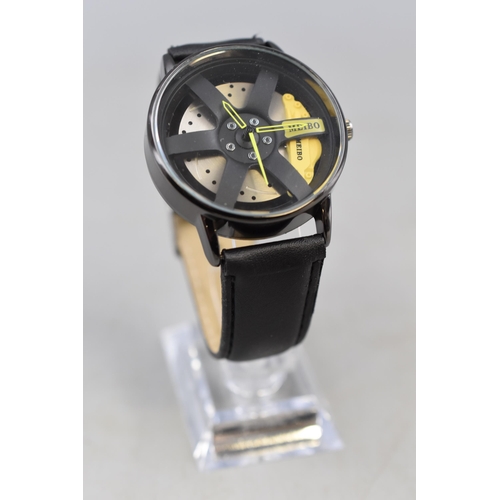 84 - A Meibo Car Brake Disc Gents Quartz Watch