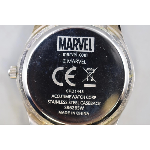 102 - Marvel Spiderman Quartz Watch with Rubberised Strap (Working)