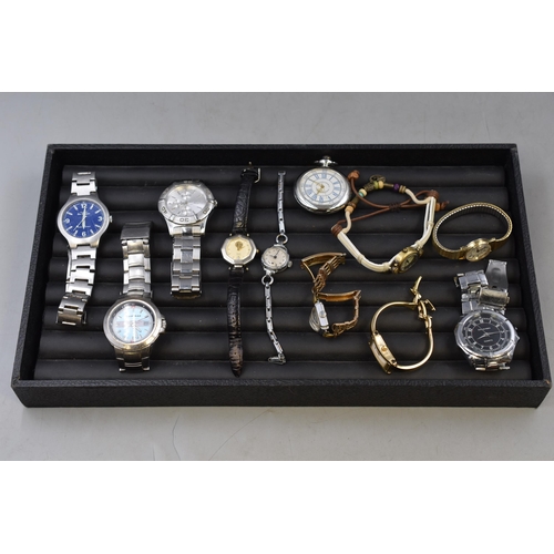 112 - Mixed Selection of Watches (For Spares or Repairs)