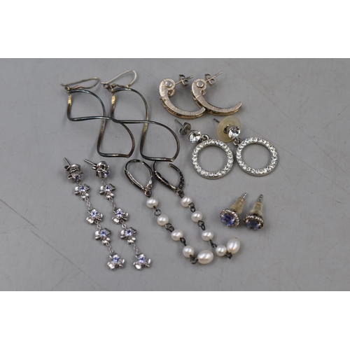 128 - Mixed Selection of Earrings to include Silver