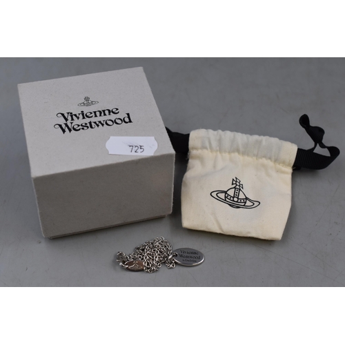 130 - Designer Vivienne Westwood Necklace with Pouch and Box