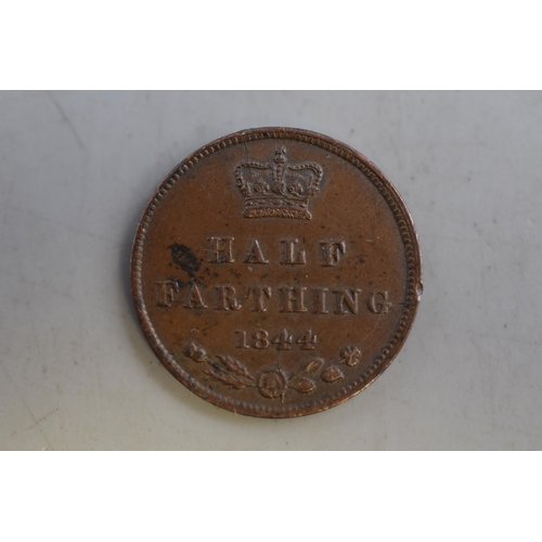 161 - Victoria 1844 Half Farthing