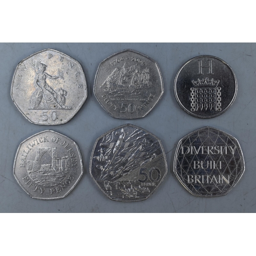 170 - Selection of Collectible Coinage to include Houses of Parliment 10 Pence, Battle of Trafalgar 50 Pen... 