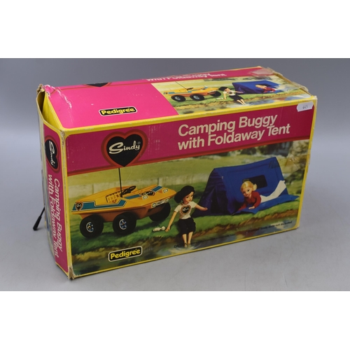 578 - Vintage Sindy Boxed Camping Buggy with Foldaway Inflatable Tent