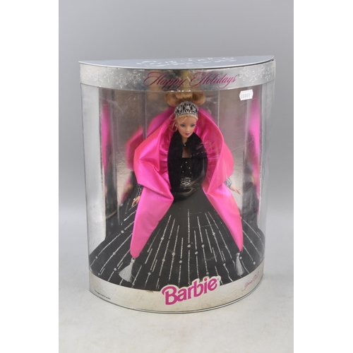 582 - Special Edition 1998 ' Happy Holidays' Barbie By Mattel, With Original Box, Doll Still Attached insi... 